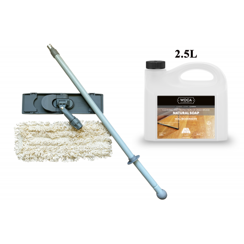 Kit Saving: DC024 Cleaning for Woca Invisible Oil or Linea Natural Parquet floors inc Woca Whte Soap Natural and Breakframe Mop  (DC)